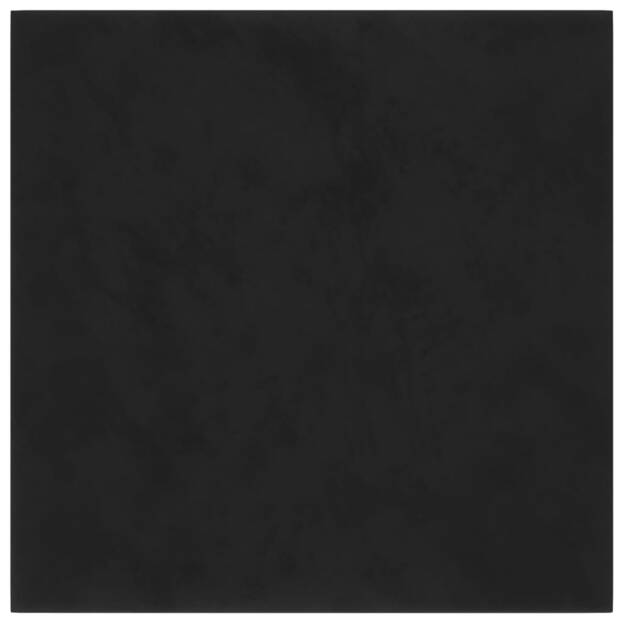 Sienų plokštės, 12vnt., juodos, 30x30cm, aksomas, 1,08m²