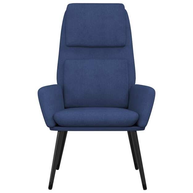 Poilsio kėdė, mėlynos spalvos, audinys