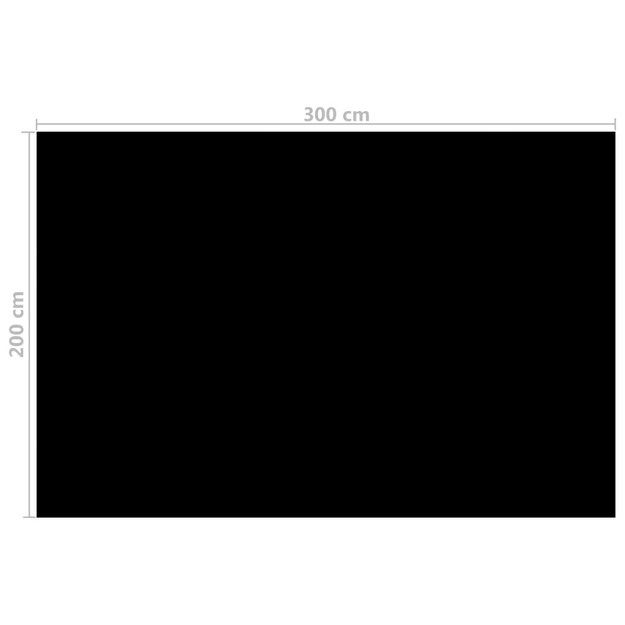 Baseino uždangalas, juodos spalvos, 300x200cm, pe