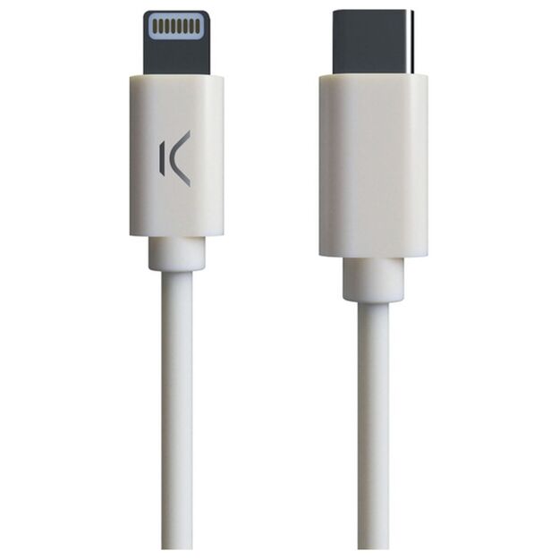 USB-C - Lightning kabelis KSIX MFI (1 m) Balta