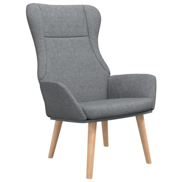 Poilsio kėdė, šviesiai pilkos spalvos, audinys