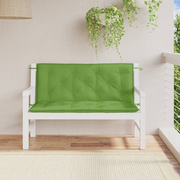 Sodo suoliuko pagalvėlės, 2vnt., žalios, 120x50x7cm, audinys