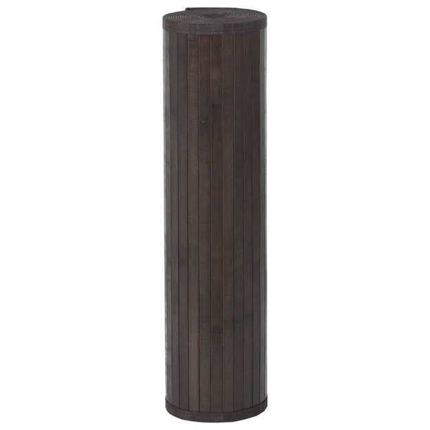 Kilimas, tamsiai rudas, 80x300cm, bambukas, stačiakampis