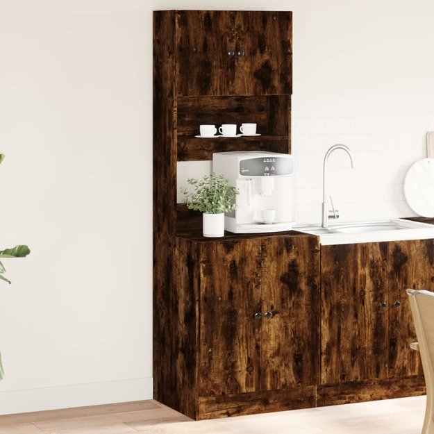 Virtuvės spintelė, dūminio ąžuolo, 60x50x180cm, mediena