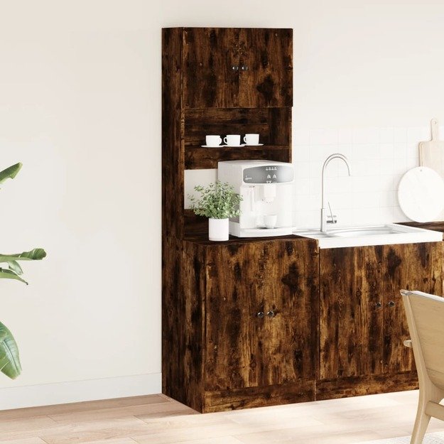 Virtuvės spintelė, dūminio ąžuolo, 60x50x180cm, mediena