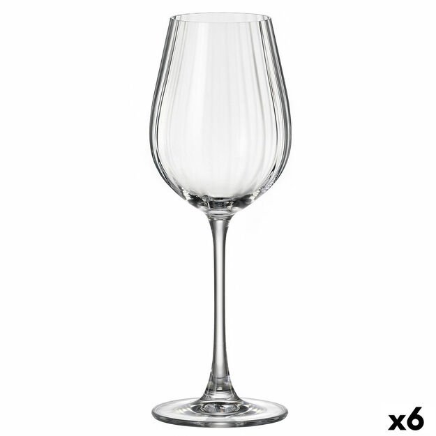 Vyno taurė Bohemia Crystal Optic Skaidrus 400 ml 6 vnt.