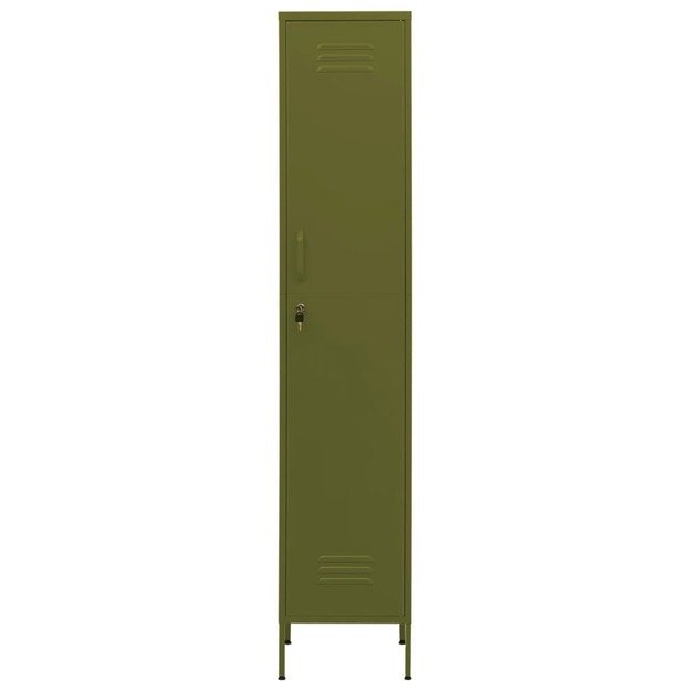 Persirengimo spintelė, alyvuogių žalia, 35x46x180cm, plienas