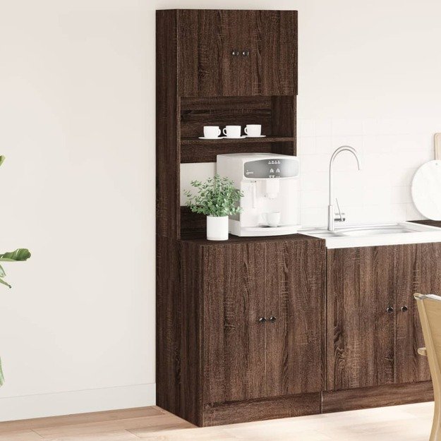 Virtuvės spintelė, ruda ąžuolo, 60x50x180cm, apdirbta mediena