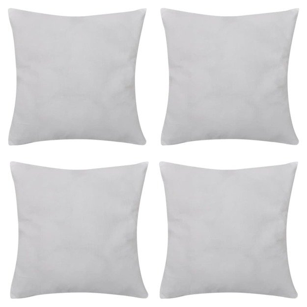 4 balti pagalvėlių užvalkalai, medvilnė, 50 x 50 cm