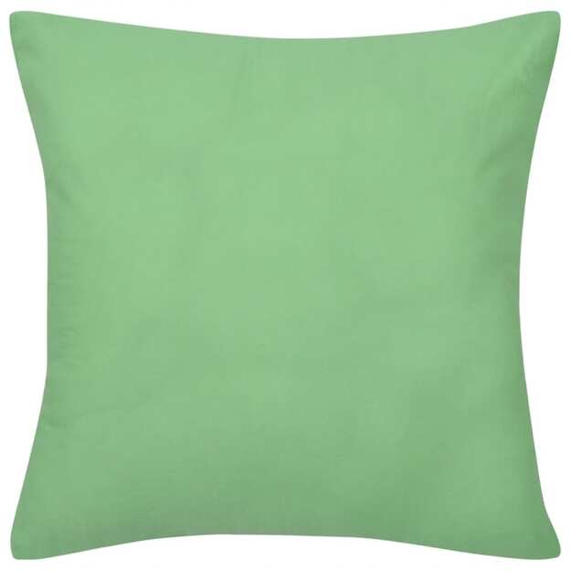 4 Šviesiai Žali pagalvėlių užvalkalai, medvilnė, 40 x 40 cm