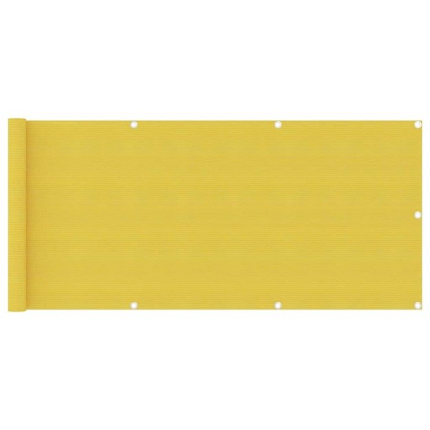 Balkono pertvara, geltonos spalvos, 75x300cm, hdpe