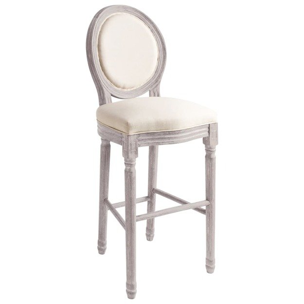 Baro kėdės, 2vnt., baltos, linas