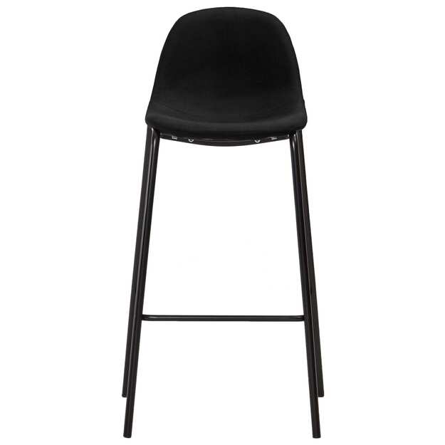 Baro kėdės, 4 vnt., juodos spalvos, audinys