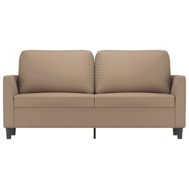 Dvivietė sofa, kapučino spalvos, 140cm, dirbtinė oda