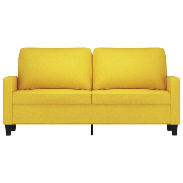 Dvivietė sofa, šviesiai geltonos spalvos, 140cm, audinys