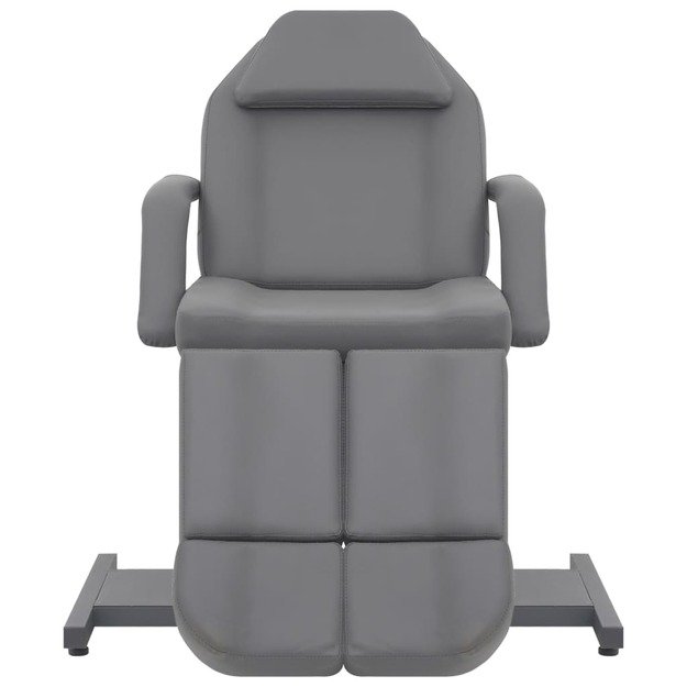 Kosmetologinė kėdė, pilkos spalvos, 180x62x78cm, dirbtinė oda