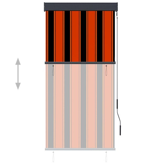 Lauko roletas, oranžinės ir rudos spalvų, 80x250cm