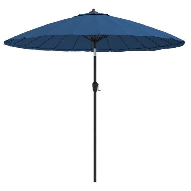 Lauko skėtis su aliuminio stulpu, mėlynos spalvos, 270cm