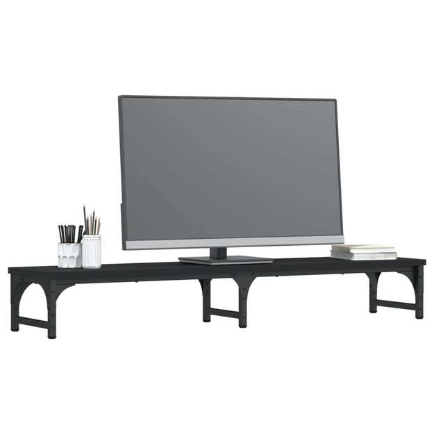 Monitoriaus stovas, juodas, 105x23x15,5cm, apdirbta mediena