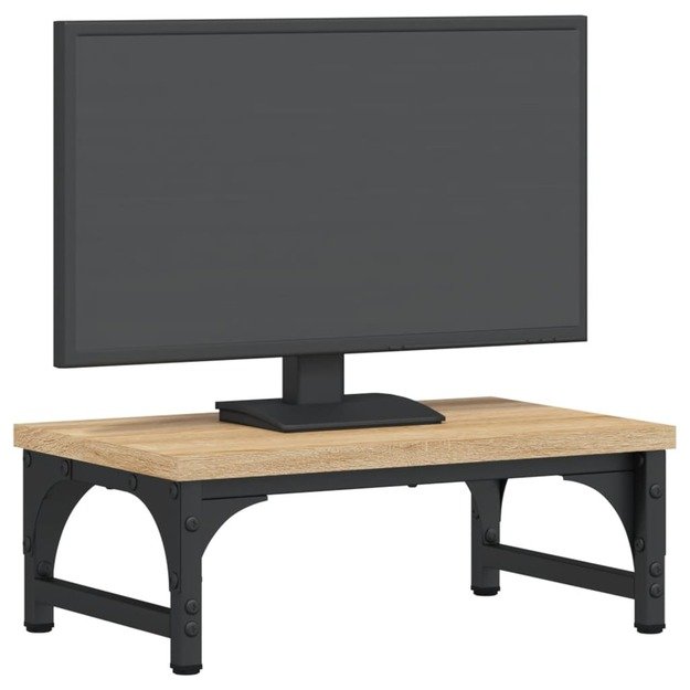 Monitoriaus stovas, sonoma ąžuolo, 37x23x14cm, apdirbta mediena