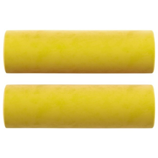 Pagalvėlės, 2vnt., geltonos spalvos, 15x50cm, aksomas