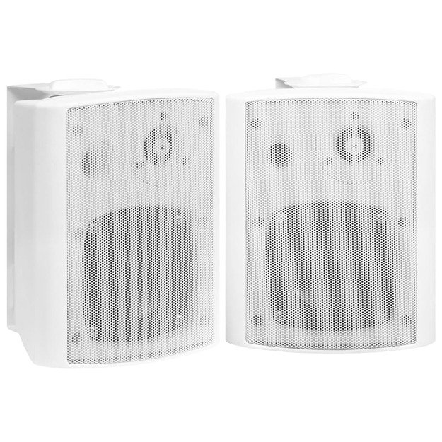 Prie sienos montuojami stereo garsiakalbiai, 2vnt., balti, 80w