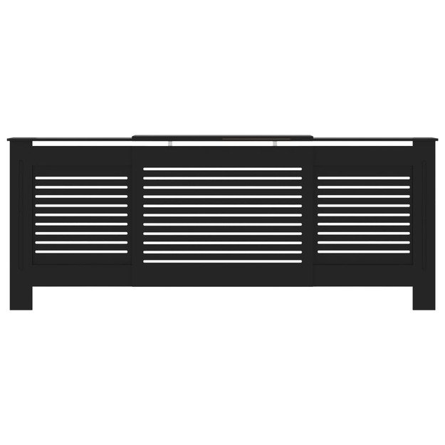 Radiatoriaus uždangalas, juodos spalvos, 205cm, mdf