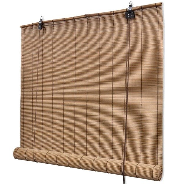 Roletai, 2vnt., rudos spalvos, 120x220cm, bambukas
