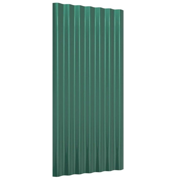 Stogo plokštės, 36vnt., žalios, 80x36cm, plienas