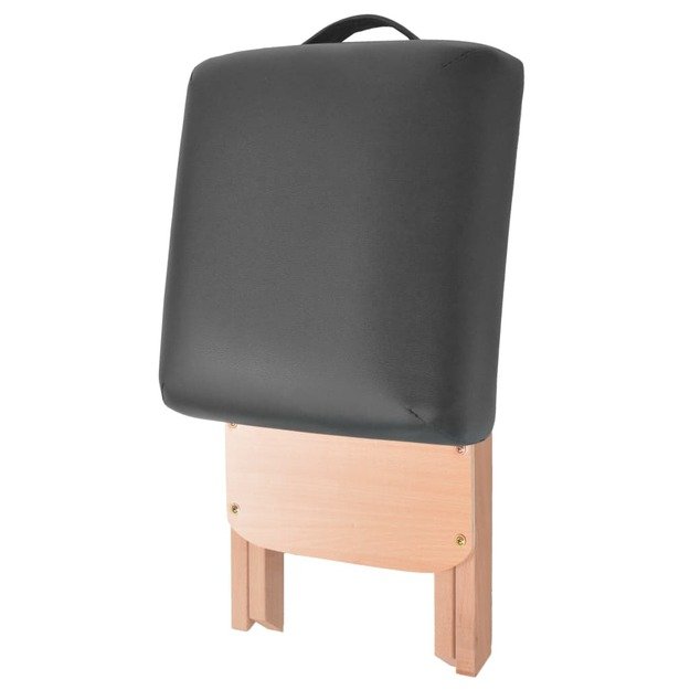 Sulankstoma taburetė masažui, juoda, su 12cm storio sėdyne