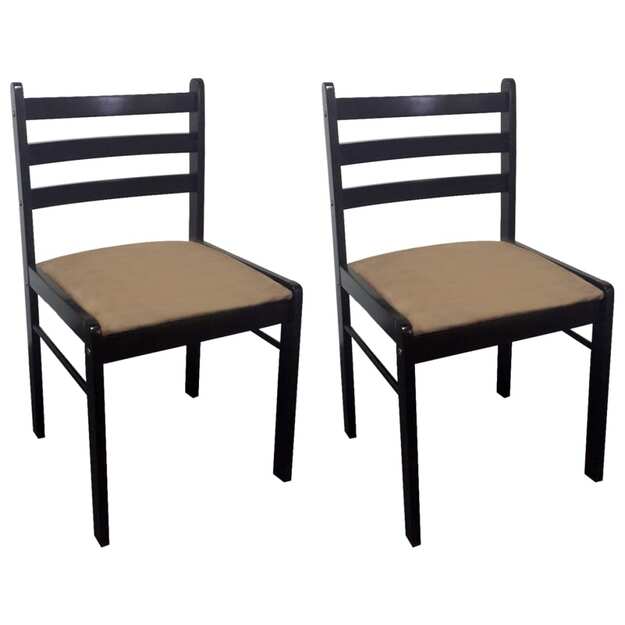 Valgomojo kėdės, 2vnt., rudos, bukmedžio masyvas ir aksomas