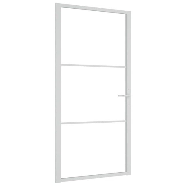 Vidaus durys, baltos, 102,5x201,5cm, esg stiklas ir aliuminis